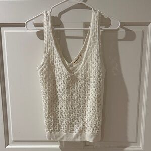 Marine Layer Cream Lace Tank Top